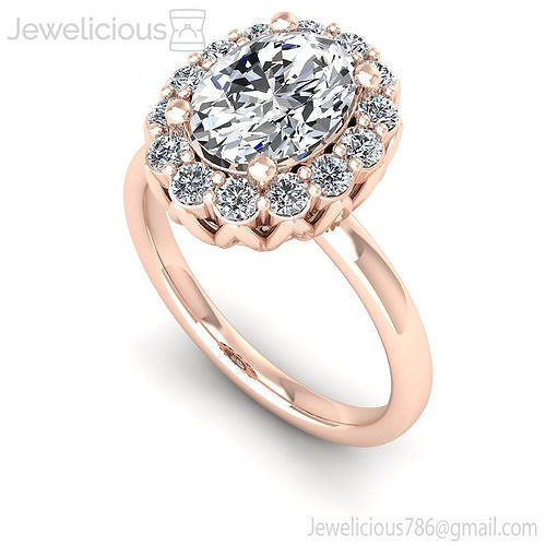 Jewelicious-1362-Ring oval diamond halo engagement ring in rose gold