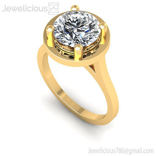 Jewelicious-1360-Ring halo diamond engagement ring gold