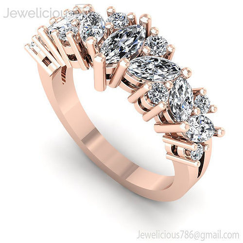 Jewelicious-1349-Ring elegant rose gold diamond ring