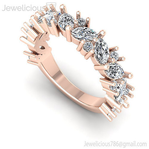 Jewelicious-1348-Ring diamond eternity band in rose gold
