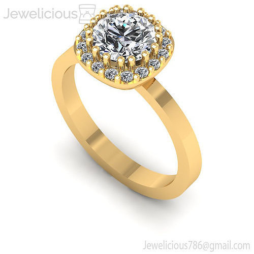 Jewelicious-1302-Ring rose gold diamond halo engagement ring