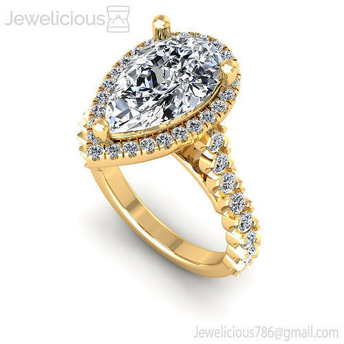 Jewelicious-1297-Ring diamond halo engagement ring gold