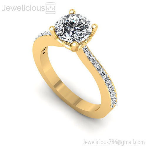 Jewelicious-1286-Ring rose gold engagement ring with diamonds