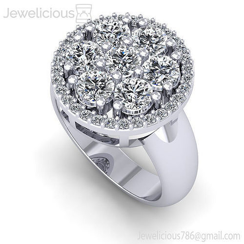 Jewelicious-1256-Ring diamond halo engagement ring gold