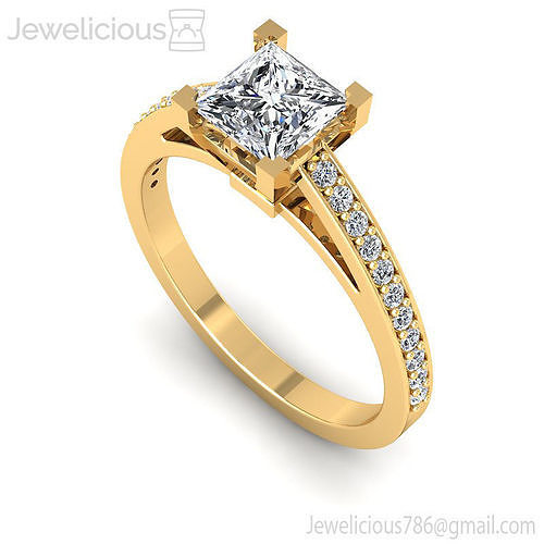 Jewelicious-1241-Ring princess cut diamond engagement ring