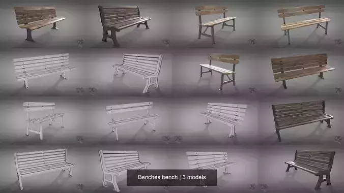 Benches bench 3D Model Collection