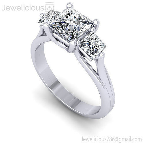 Jewelicious-1204-Ring princess cut diamond engagement ring