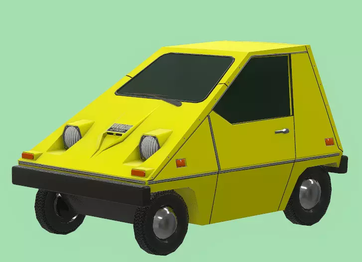 Sebring-Vanguard Citicar 1976 Low-poly 3D model_0
