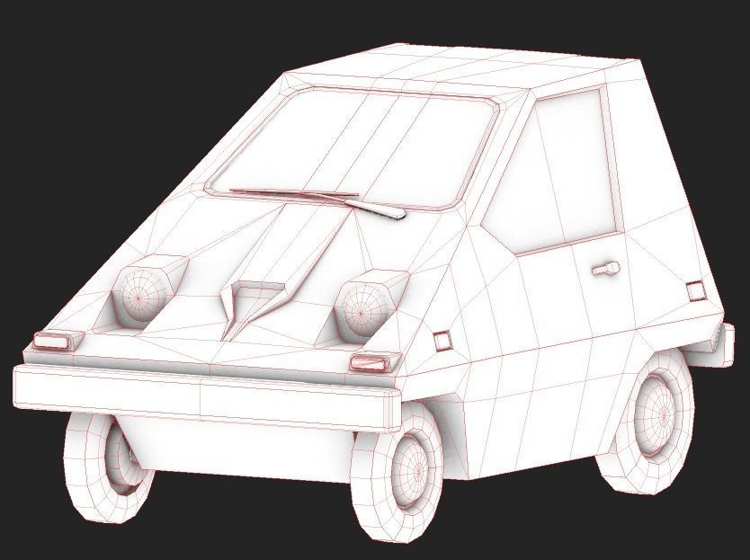 Sebring-Vanguard Citicar 1976 Low-poly 3D model_7