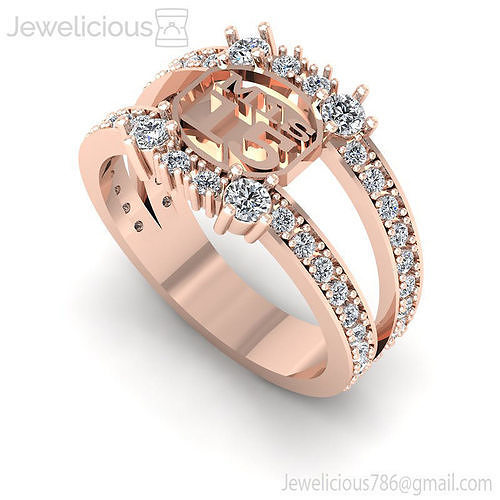 Jewelicious-1178-Ring rose gold engagement ring with cushion cut morganite and diamonds