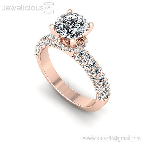 Jewelicious-1159-Ring halo diamond engagement ring gold
