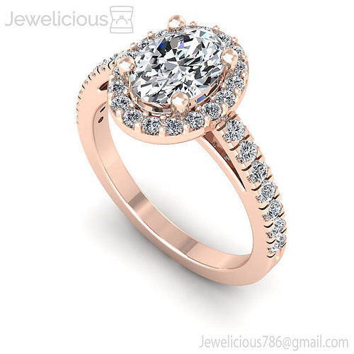 Jewelicious-1157-Ring oval diamond halo engagement ring in rose gold