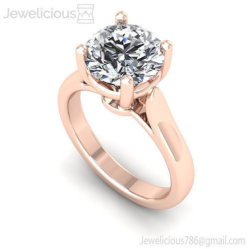 Jewelicious-1135-Ring solitaire diamond engagement ring gold