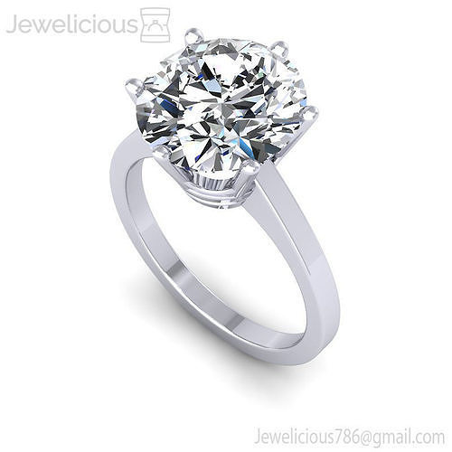 Jewelicious-1124-Ring engagement ring with round cut diamond