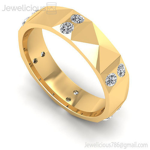 Jewelicious-1104-Ring rose gold wedding band with diamonds