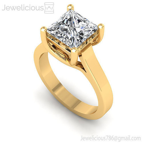 Jewelicious-1099-Ring princess cut engagement ring gold