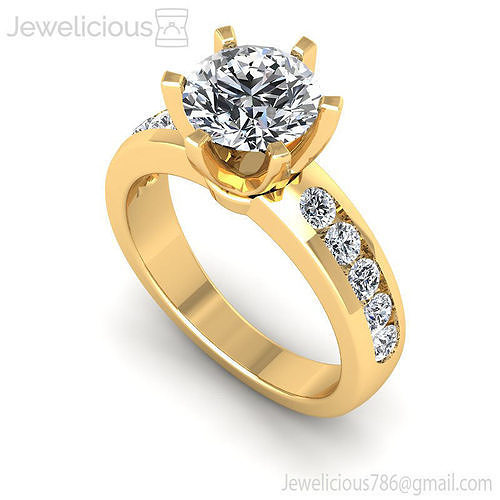 Jewelicious-1867-Ring round diamond engagement ring gold