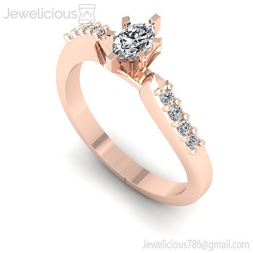 Jewelicious-1835-Ring rose gold engagement ring with marquise cut diamond