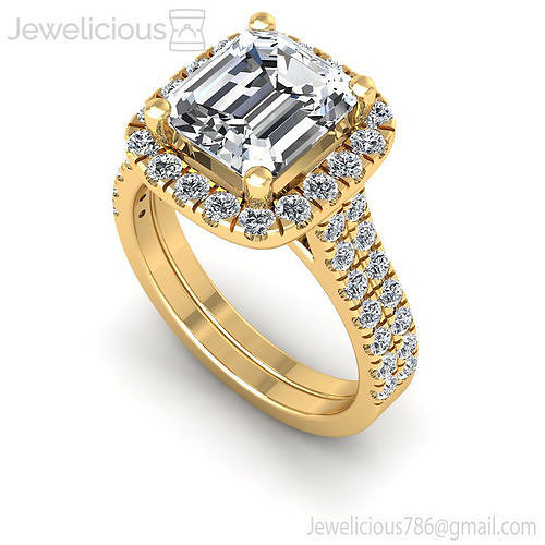 Jewelicious-1834-Ring halo diamond engagement ring gold