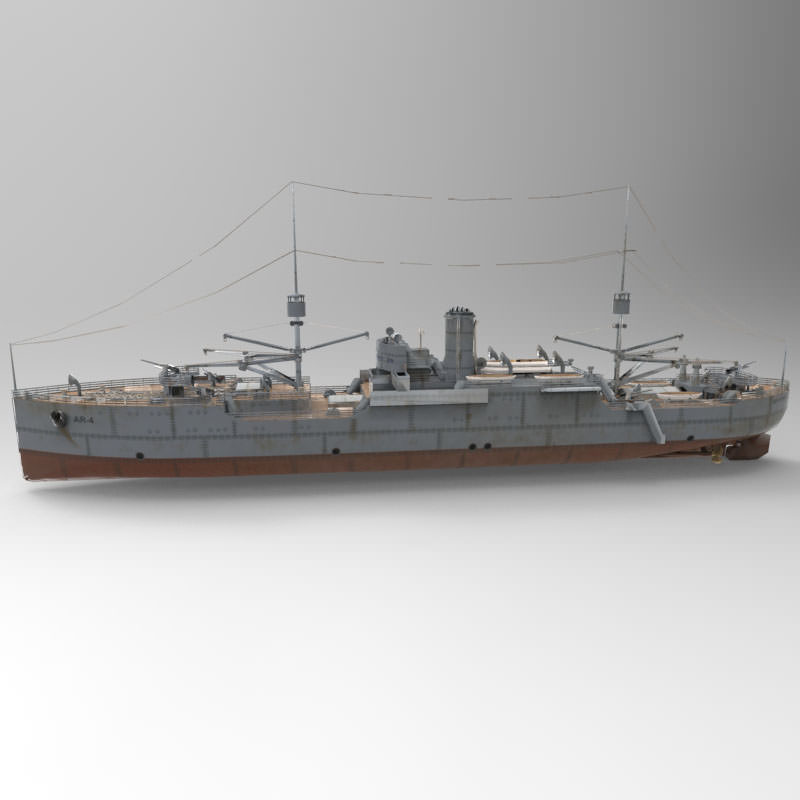 USS Vestal in obj and 3ds formats 3D model_1