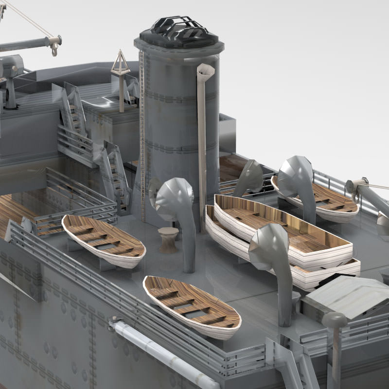 USS Vestal in obj and 3ds formats 3D model_8