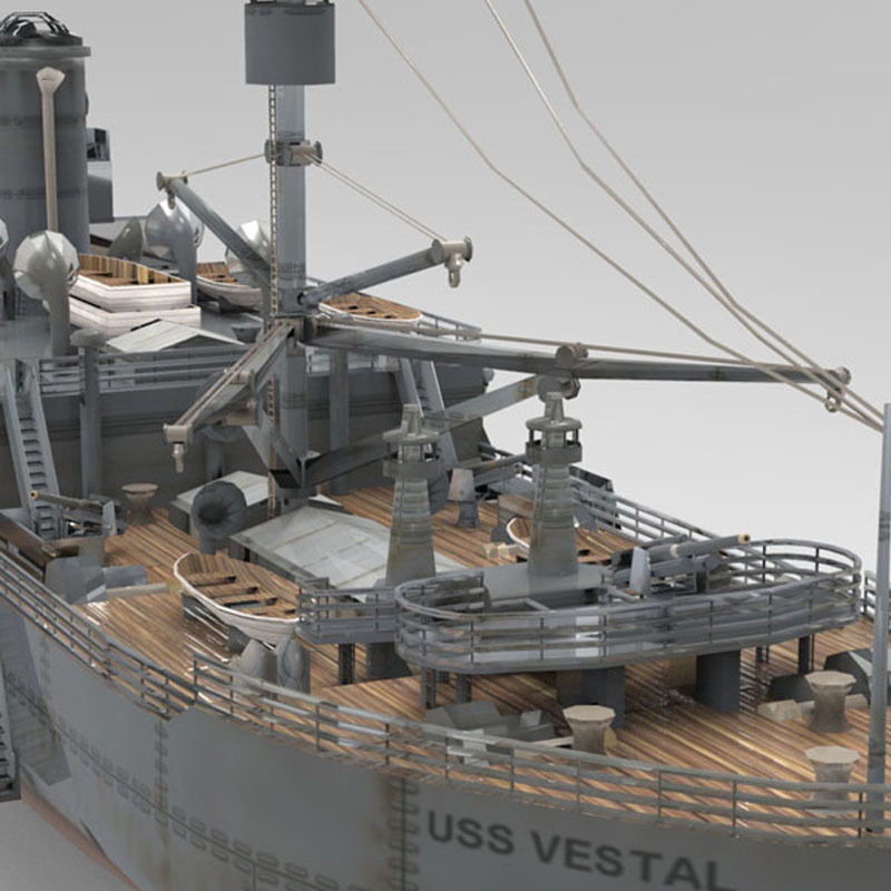 USS Vestal in obj and 3ds formats 3D model_11