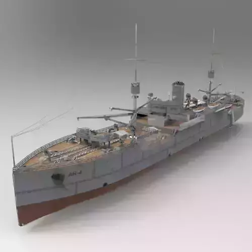 USS Vestal in obj and 3ds formats 3D model