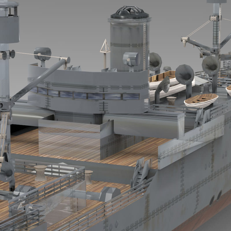 USS Vestal in obj and 3ds formats 3D model_7