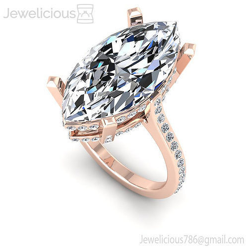 Jewelicious-1818-Ring engagement ring with marquise cut diamond