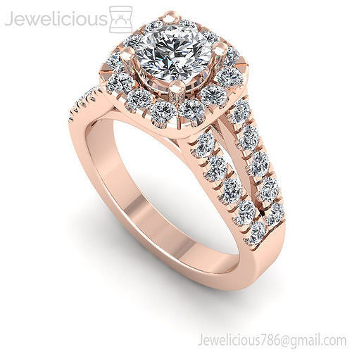 Jewelicious-1803-Ring diamond halo engagement ring gold