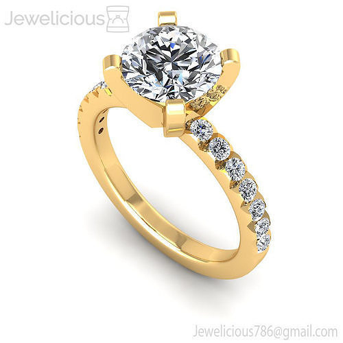 Jewelicious-1798-Ring round diamond engagement ring gold