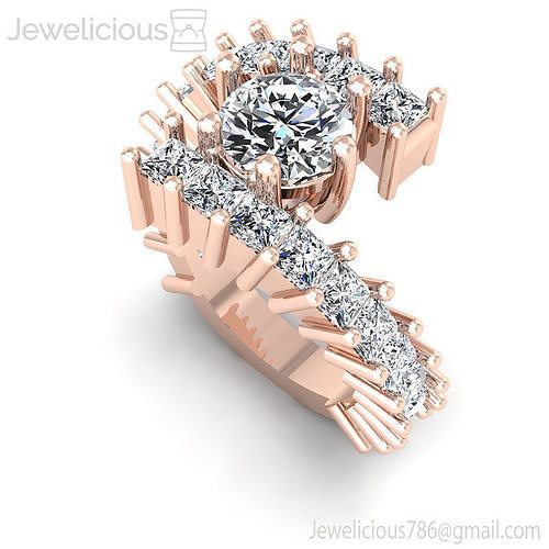 Jewelicious-1791-Ring engagement ring in rose gold with diamonds