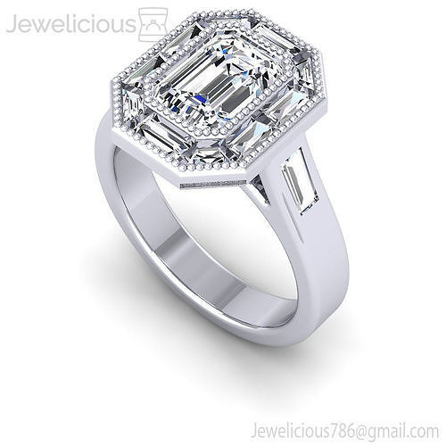 Jewelicious-1786-Ring emerald cut diamond engagement ring