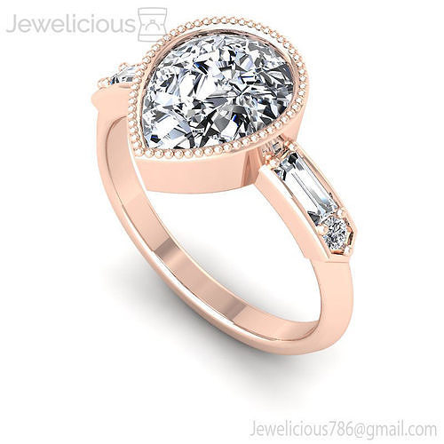 Jewelicious-1783-Ring pear shaped diamond engagement ring