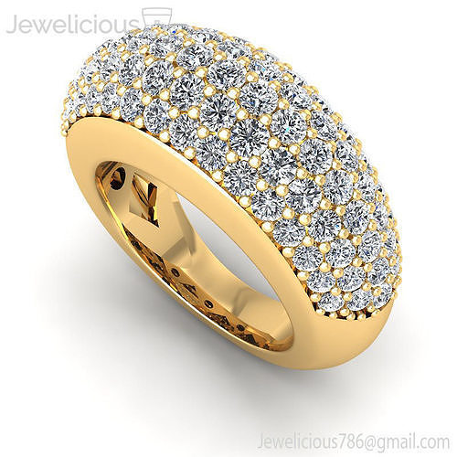 Jewelicious-1781-Ring rose gold diamond ring with pave set diamonds