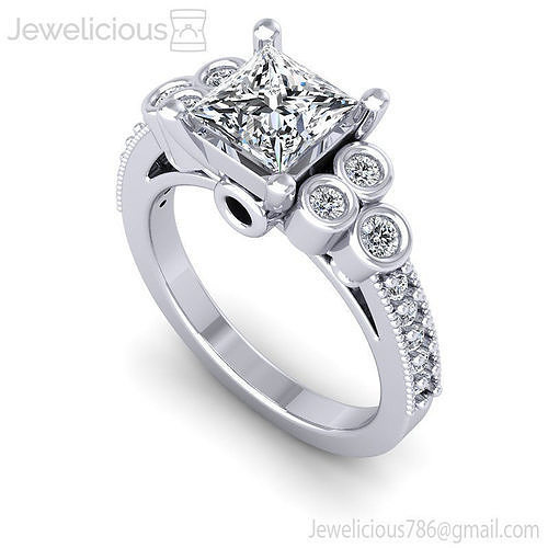 Jewelicious-1779-Ring princess cut diamond engagement ring