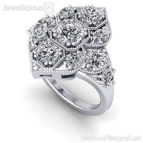Jewelicious-1666-Ring elegant diamond engagement ring in rose gold