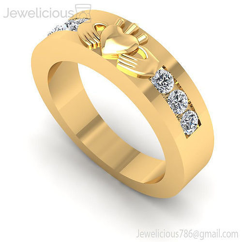 Jewelicious-1656-Ring claddagh wedding ring with diamonds