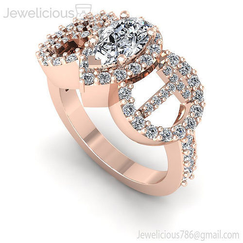 Jewelicious-1646-Ring engagement ring in rose gold with diamonds