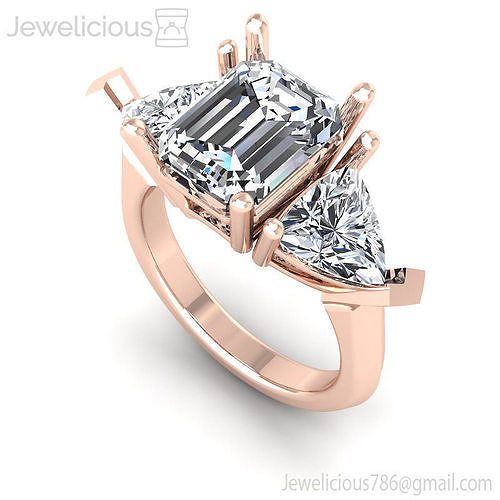 Jewelicious-1614-Ring princess cut diamond engagement ring