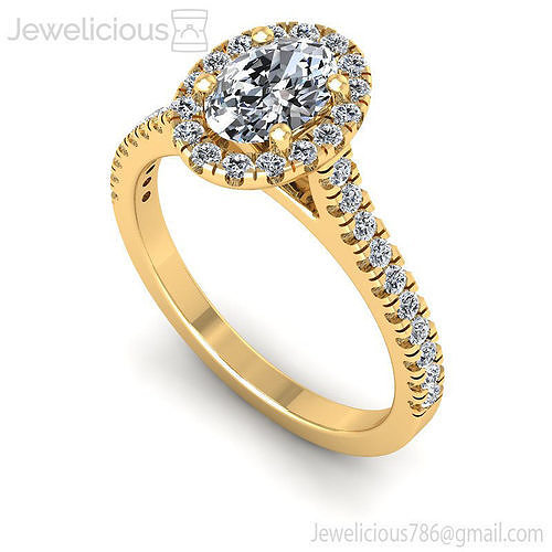 Jewelicious-1613-Ring oval diamond halo engagement ring in rose gold