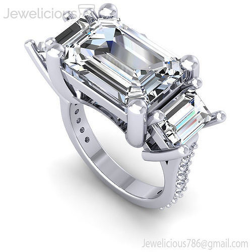 Jewelicious-1607-Ring emerald cut diamond ring