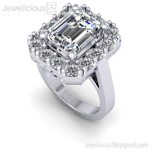 Jewelicious-1585-Ring emerald cut engagement ring in rose gold