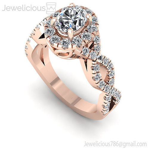Jewelicious-1551-Ring rose gold engagement ring with diamonds