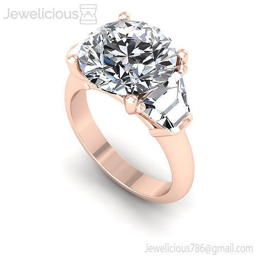 Jewelicious-1542-Ring-A diamond engagement ring in rose gold