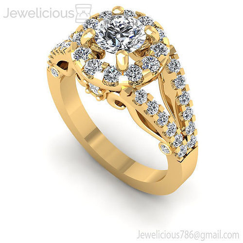 Jewelicious-1532-Ring gold engagement ring with diamonds