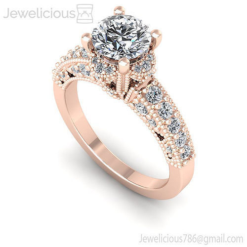 Jewelicious-1531-Ring rose gold engagement ring with diamonds