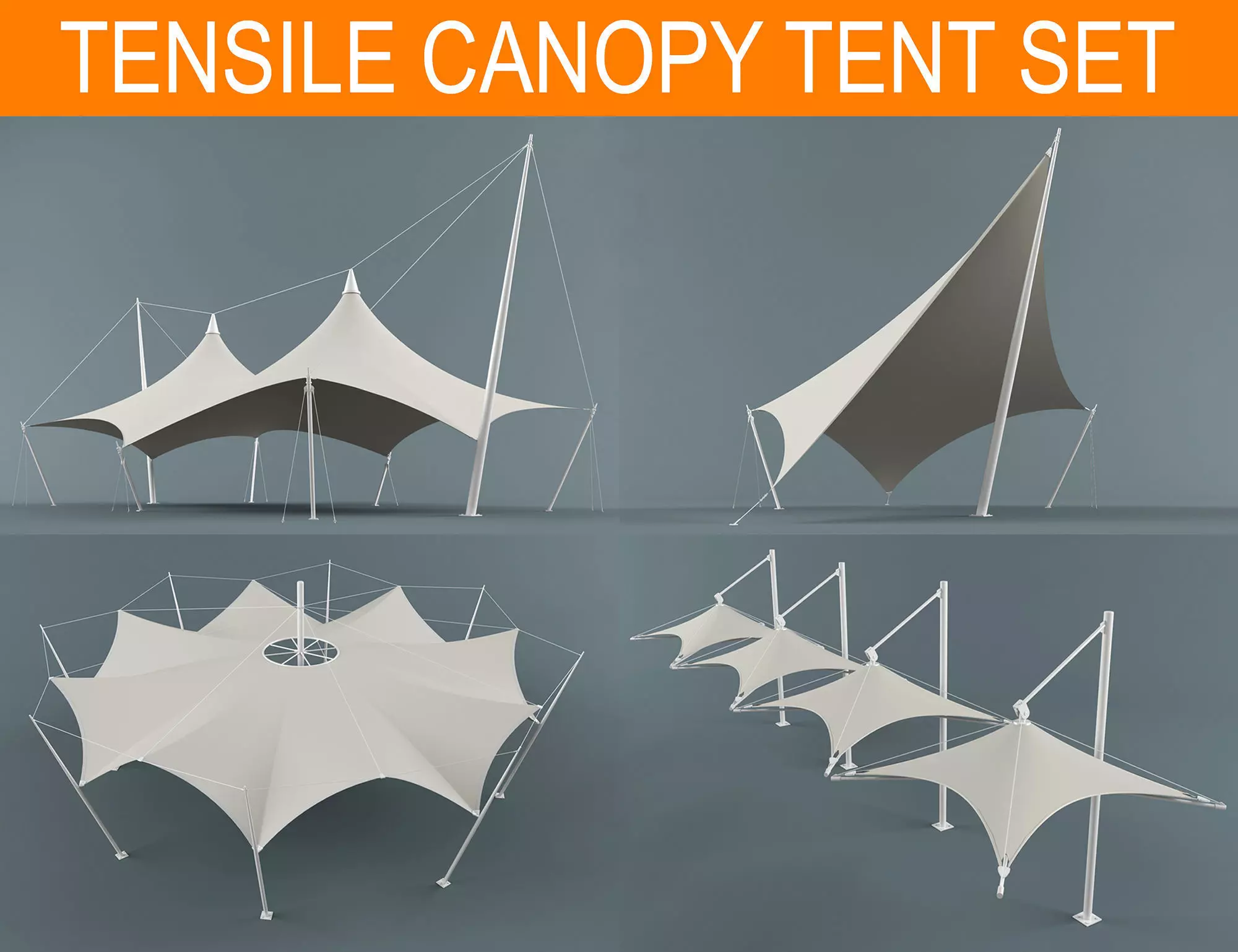 Canopy Tent 3D model_0