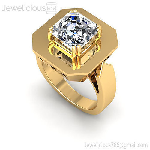 Jewelicious-1520-Ring emerald cut diamond ring
