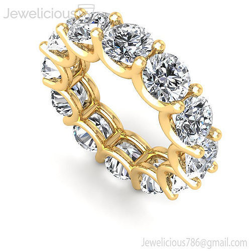 Jewelicious-1510-Ring round diamond eternity band in rose gold